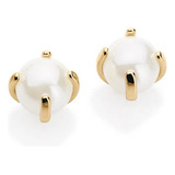 Aros Con Perla Para Dama Mujer Laminado En Oro 18k Rommanel