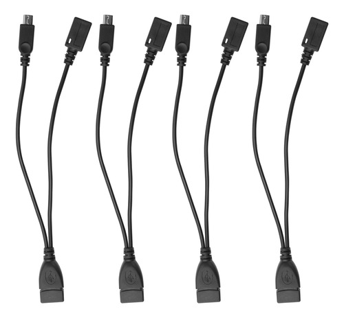 Paquete De 4 Adaptadores De Cable Otg, 2 En 1, Con Alimentac