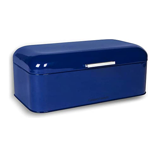 Culinary Couture Caja De Pan Azul Extra Grande Para Encimera