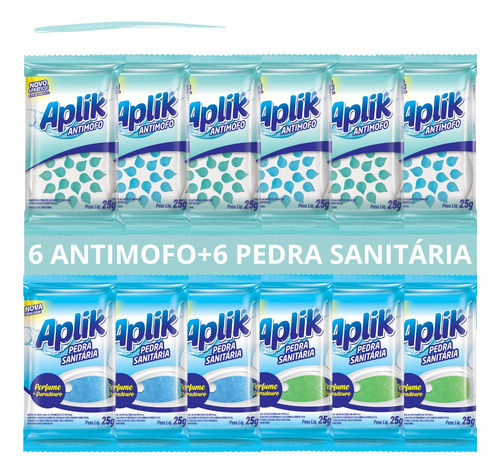 6 Anti Mofo Guarda Roupa Soft C/6 Pedra Sanitária Banheiro