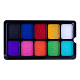 Aqua Bonds Paleta Mate 10 Colores Body Painting