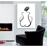 Vinilo Decorativo 60x90cm Minimalista Dama Escandinava