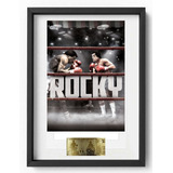 Cuadro Poster 21x30 Rocky Vs Apollo Placa Match Box 1976