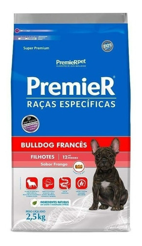 Ração Premier Bulldog Francês Filhotes 2,5kg