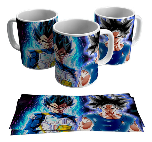 Tazones Personalizado Vegeta Goku Veggito Dragon Ball 3und