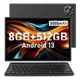 Tablet H5 Tab Android13 8+512gb 8000mah Con Teclado Funda