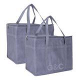 Bolsa Termica Con Aislamiento Termico Grande Picnic Camping Color Gris