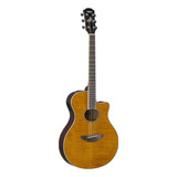 Guitarra Electroacústica Yamaha Apx600fm Tbs O Mab Cuo Color Naranja Material Del Diapasón Palo De Rosa Orientación De La Mano Diestro