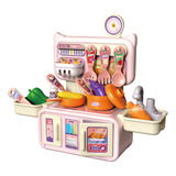 Cocina Infantil Cocinita Horno Rosa Juguete Chef Niños Kit