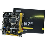 Placa Mãe Gamer Lga 1155 B75 Ddr3 M2 Nvme I3,i5,i7 Lan Giga