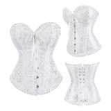 Corsé Corset Faja Victoriano Bordado Ajustable Cintura Obseq