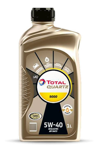 Aceite Total Quartz 9000 5w40 Sintetico 1 Litro