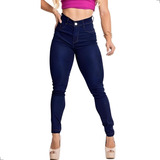 Calça Jeans Feminina Com Lycra Skinny Cintura Alta Levanta