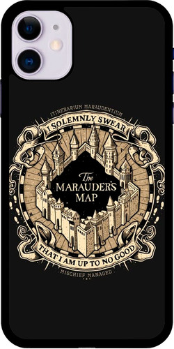 Funda Para Celular Harry Potter Mapa Merodeador Negro