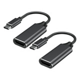 2×cabo Adaptador Usb Tipo-c Hd Vídeo Fêmea 4k Exbom U3v-x40