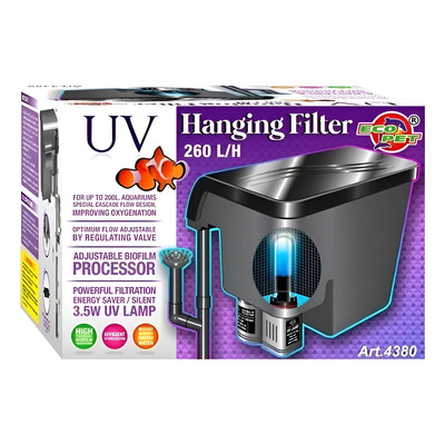 Filtro Uv De Cascada 260l/h Acuarios Hasta 200l Envio Inclui