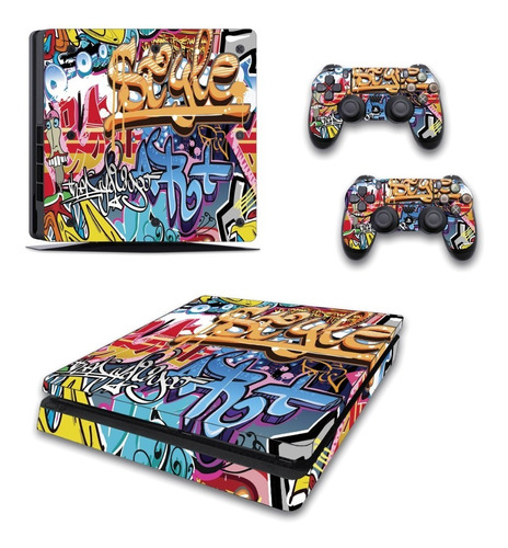 Skin Personalizado Para Ps4 Slim Grafitti (1175)