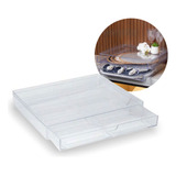 Porta Organizador De Jogo Americano Sousplat Retangular Cor Branco