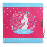 Diario Intimo Para Nenas Con Llave Hojas Diseño De Unicornio