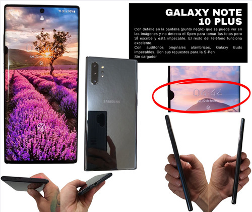 Samsung Galaxy Note10+ 256 Gb Aura Black 12 Gb Ram Con Detalle