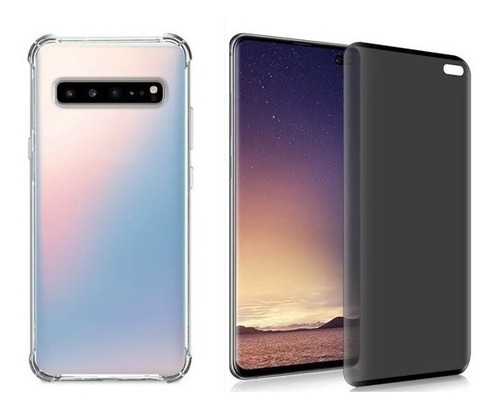 Capa Case P/ Galaxy S10 Plus + Pelicula Fosca Privacidade