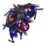 Luces Para Arbol Navidad Rojo Azul 84 Led 5m Se84