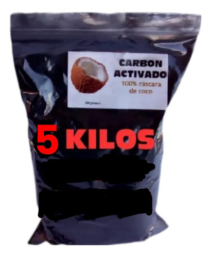 Carbon Activado De Cáscara De Coco 5 Kilos