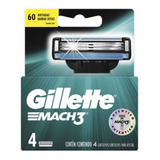 Carga Barbear Gillette Mach 3 - 4 Unidades