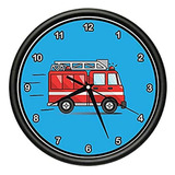 Signmission Beagle Fire Truck - Reloj De Pared Para Niños,.