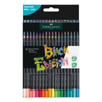 Colores Faber-castell Super Soft Black Edition X36 | Meses sin interés