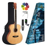 Pack Guitarra Acústica Sx So104k Con Funda Correa Y Afinador