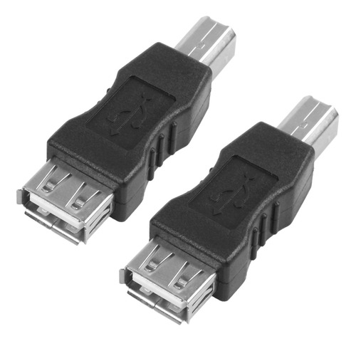 2 Adaptadores De Impresora Usb Tipo A Hembra - Tipo B Macho