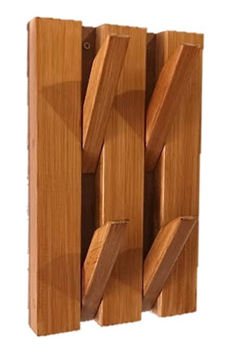 Perchero De Pared Madera Rebatible Nórdico 4 Ganchos