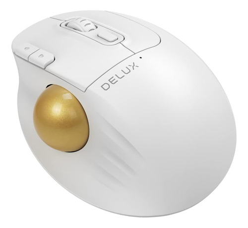 Mouse Trackball Bluetooth Delux, Inalámbrico Y Ergonómico