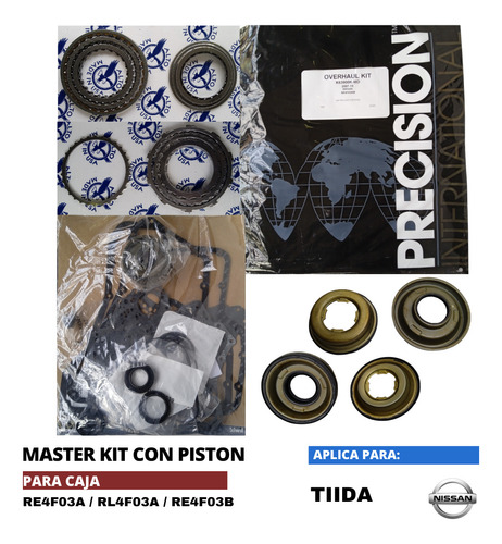 Master Kit Nissan Tiida  Con Piston Caja Re4f03a / Re4f03b  Foto 2