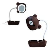 Luminária C/ Espelho Ring Light Porta Joia Led Urso Presente