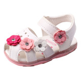 Zapatos Luminosos Led Con Flores Para Niñas, Sandalias