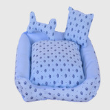 Cama Pet Onix Impermeavel Pequena Realeza Azul