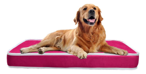 Colchon Tipo Ortopédico Grande , Funda  Rosa, Para Perro