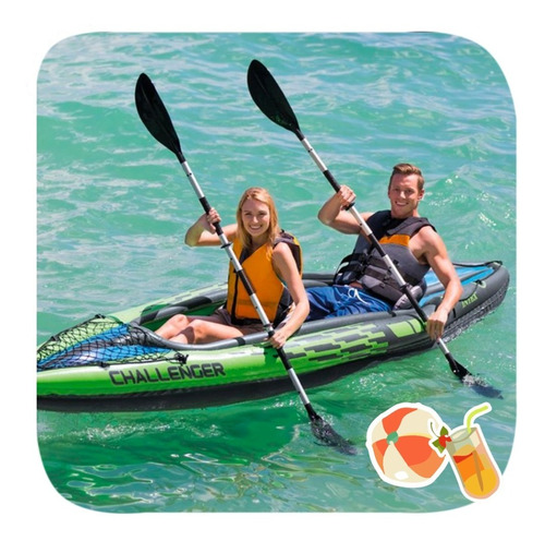 Kayak Challenger K2 Inflable 2 Personas 351x76x38 Cm Intex