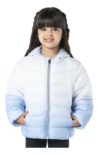 Jaqueta Infantil Puffer Matelassê Microfibra Degradê Lilás