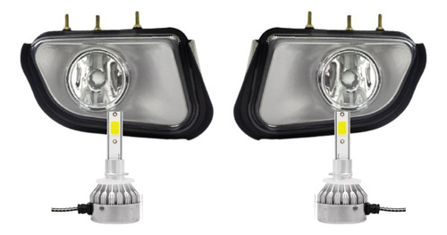 Juego Faro Auxiliar Chevrolet S-10 2007 2008 2009 + Cree Led