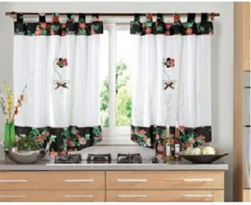 Cortinas Cortas Cocina Ambient Faldon Volados Excelent Calid