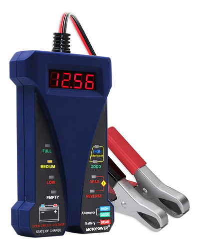 Mp0514b 12v Digital Battery Tester Voltmeter And Chargi...
