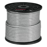 Cable De Acero Recubierto Pvc 1/4 7×19 Hilos Fiero 44224 75m