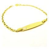 Pulsera De Oro 18 K Identidad Para Grabar Pulseras De Oro