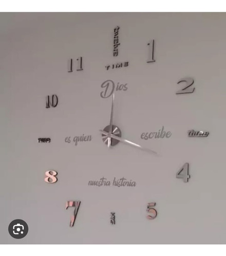 Reloj Pared Negro Acrílico Con Efecto 3d