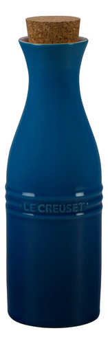 Garrafa De Agua Le Creuset Em Cerâmica Com Rolha 750ml Cor Azul Marseille