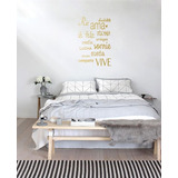 Vinil Decorativo Para Pared Frases Letras Ríe Ama Diviértete