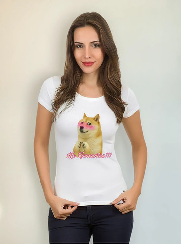 Playera Perrito Cheems Chems Me Emncantas Amor Punch